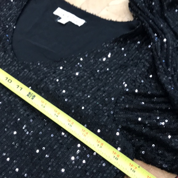 BLK SEQUINED small VINE & LOVE. May hand wash.LINED. Holiday dressy top. NWT🎉 - Picture 8 of 8